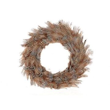 Feather wreath Chicken RUKEN, natural, Ø8"/20cm