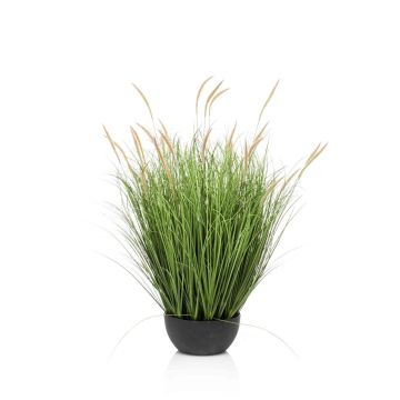 False fountain grass WALERIAN in decorative bowl, with panicles, green, 31"/80cm