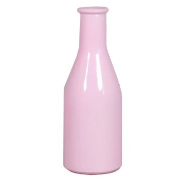 Glass bottle ANYA, pink, 7"/18cm, Ø2.6"/6,5cm