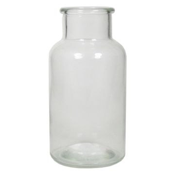 Glass bottle LORRIE, clear, 6"/16cm, Ø3.3"/8,5cm