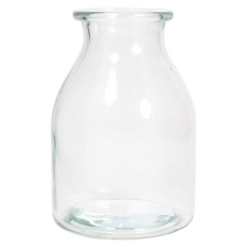 Glass bottle ETIENNE, clear, 7"/18cm, Ø4.7"/12cm