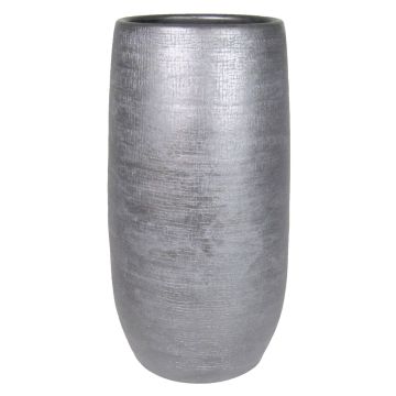 Ceramic vase AGAPE with texture, black, 23,5"/60cm, Ø11,5"/29cm