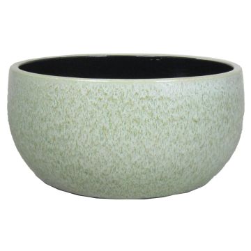 Bowl ELIEL in ceramic, speckled, mint green-white, 5"/13cm, Ø11"/28cm