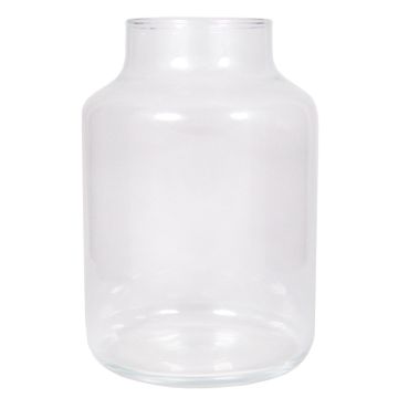 Glass flower vase SIARA, clear, 10"/24,5cm, Ø6.6"/16,8cm
