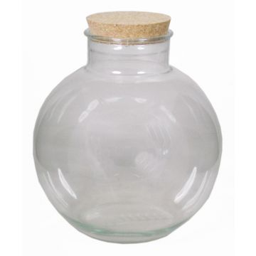 Storage glass WINDA with cork, clear, 12"/30cm, Ø12"/31cm
