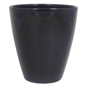 Ceramic vase TEHERAN PALAST, black, 7"/17cm, Ø5.3"/13,5cm 