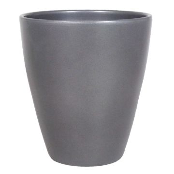 Ceramic vase TEHERAN PALAST, anthracite, 7"/17cm, Ø5.3"/13,5cm 