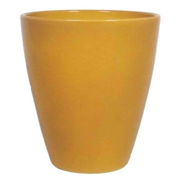 Ceramic vase TEHERAN PALAST, ocher yellow, 7"/17cm, Ø5.3"/13,5cm 