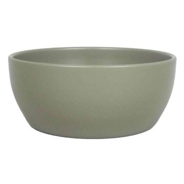 Ceramic bowl TEHERAN BRIDGE, olive green matt, 3.7"/9,5 cm, Ø10"/24,5 cm