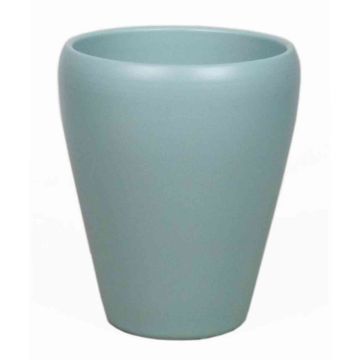 Orchid vase NAZARABAD, ceramic, light turquoise matt, 7"/17cm, Ø5.5"/14cm