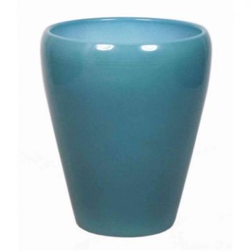 Orchid vase NAZARABAD, ceramic, ocean blue, 7"/17cm, Ø5.5"/14cm