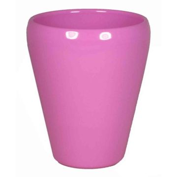Orchid vase NAZARABAD, ceramic, light pink, 7"/17cm, Ø5.5"/14cm