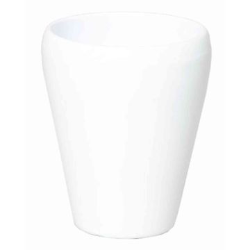 Orchid vase NAZARABAD, ceramic, white, 7"/17cm, Ø5.5"/14cm