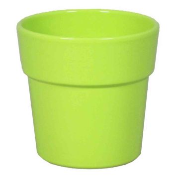 Orchid pot MARIVAN, ceramic, apple-green, 4.9"/12,5cm, Ø5.3"/13,5cm