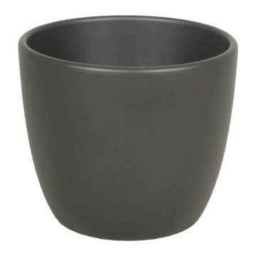 Small flower pot TEHERAN BASAR, ceramic, anthracite matt, 2.4"/6cm,  Ø3"/7,5cm