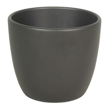 Small flower pot TEHERAN BASAR, ceramic, anthracite matt, 3.3"/8,5cm, Ø4.1"/10,5cm 