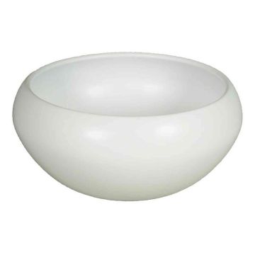 Ceramic flower bowl URMIA LAKE, white matt, 4.1"/10,5cm, Ø8"/20,5cm