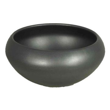 Ceramic flower bowl URMIA LAKE, anthracite matt, 5.1"/13cm, Ø12"/30cm