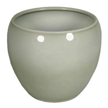 Ceramic plant pot URMIA BASAR, grey, 6"/15cm, Ø7"/17cm