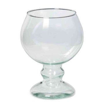 Goblet vase glass JEOMA with foot, clear, 8"/19cm, Ø5.5"/14cm