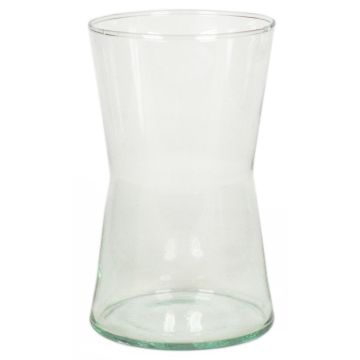Flower vase LIZ OCEAN made of glass, clear, 8"/20cm, Ø4.7"/12cm