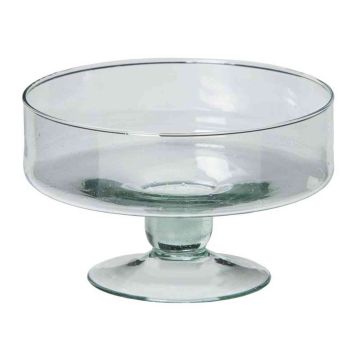 Glass bowl CORIE OCEAN on stand, clear, 4.7"/12cm, Ø7.5"/19cm