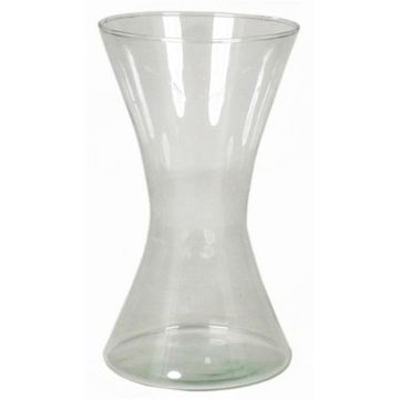 Flower vase LIZ OCEAN made of glass, clear, 9"/22cm, Ø4.9"/12,5cm
