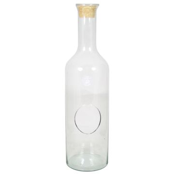 Terrarium bottle made of glass DRACO with cork, clear, 22"/55cm, Ø6"/15cm