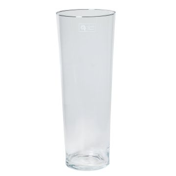 Conical flower vase AMNA OCEAN made of glass, clear, 16"/40cm, Ø6"/15cm
