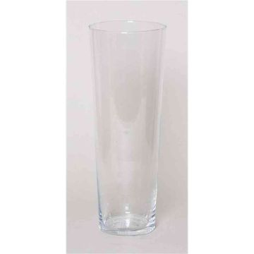 Conical flower vase AMNA OCEAN made of glass, clear, 16"/40cm, Ø6"/15,2cm