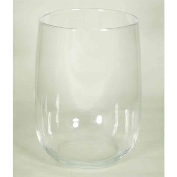 Glass lantern AUBREY, transparent, 10"/26cm, Ø6,5"/16,5cm