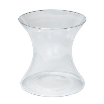 Flower vase LIZ OCEAN made of glass, clear, 8"/19cm, Ø7"/17cm