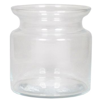 Lantern made of glass HANNA OCEAN, clear, 6"/15cm, Ø6"/15cm