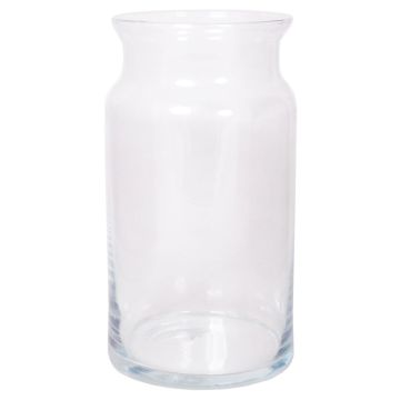 Flower vase made of glass HANNA OCEAN, clear, 11"/29cm, Ø6"/16cm