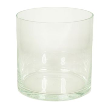 Cylindrical candle glass SANSA OCEAN, clear, 8"/19cm, Ø8"/19cm