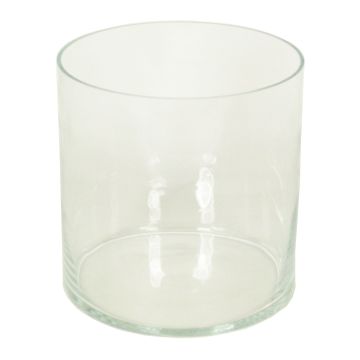 Cylindrical candle glass SANSA OCEAN, clear, 10"/25cm, Ø10"/24,8cm