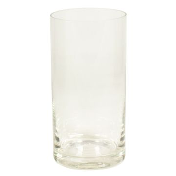 Cylindrical glass vase SANSA OCEAN, clear, 8"/20cm, Ø4"/10cm