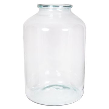 Glass vase QUINN OCEAN, recycled, clear, 23"/58cm, Ø13"/34cm