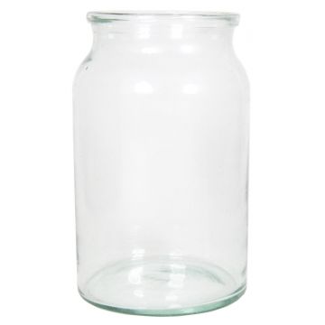 Glass bottle NYDIA, clear, 9"/23cm, Ø5.7"/14,5cm