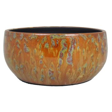 Bowl ELIEL in ceramic, speckled, orange-yellow, 5"/13cm, Ø11"/28cm