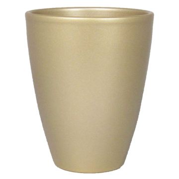 Ceramic vase TEHERAN PALAST, gold-matt, 6,5"/17cm, Ø5,5"/13,5cm