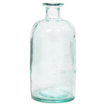 Glass bottle AYAKA, clear-blue, 8"/20cm, Ø3.3"/8,5cm