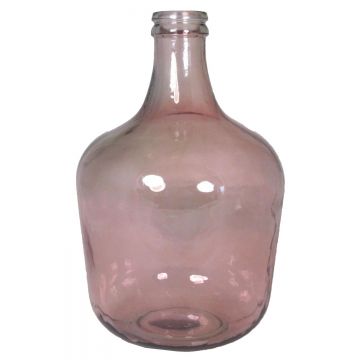 Glass balloon ILINCA, pink-clear, 17"/42cm, Ø11"/28cm