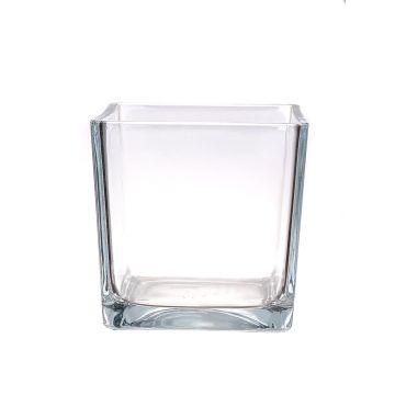 Glass flower pot KIM AIR, clear, 7"x7"x7"/18x18x18cm