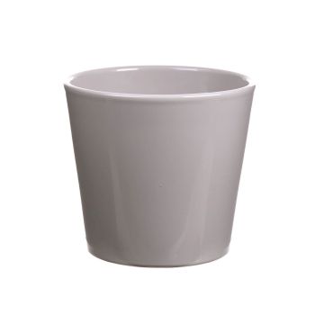 Planter GIENAH, ceramic, light grey, 4.9"/12,5cm, Ø5.3"/13,5cm