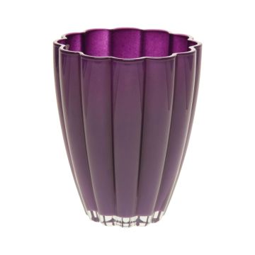Table vase BEA made of glass, dark purple, 7"/17cm, Ø5.5"/14cm