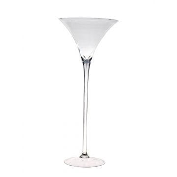 Martini glass XXL SACHA AIR on pedestal, clear, 24"/60cm, Ø10"/26cm