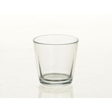 Large tealight glass ALEX AIR, clear, 3.1"/8cm, Ø3.5"/9cm