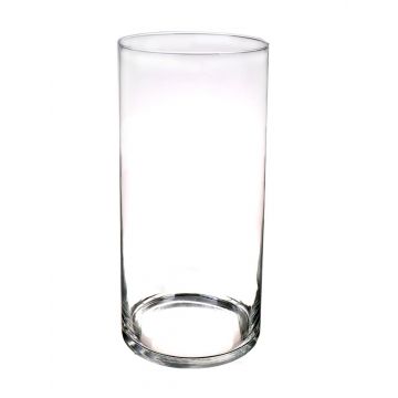 Cylinder candle holder SANYA AIR made of glass, clear, 24"/60cm, Ø7"/19cm
