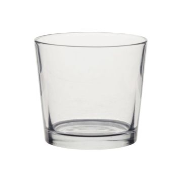 Candle glass ALENA, clear, 3.5"/9cm, Ø4"/10cm